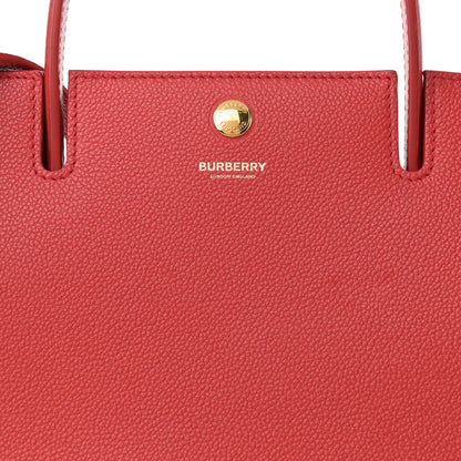 Burberry Grainy Calfskin Small Two Handle Title Bag Red 9 of 11