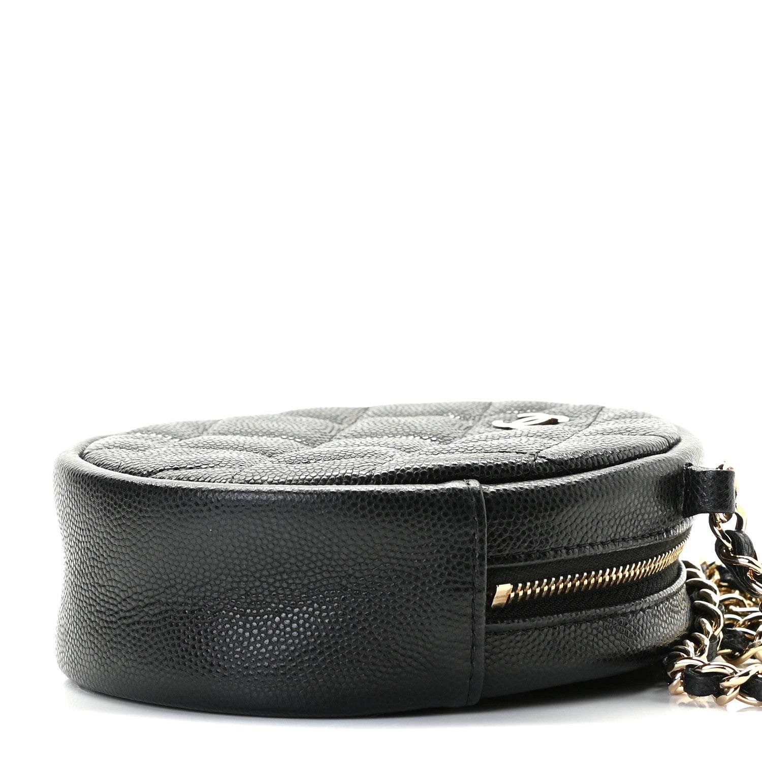 Chanel Caviar Quilted Round Clutch With Chain Black 5 of 8