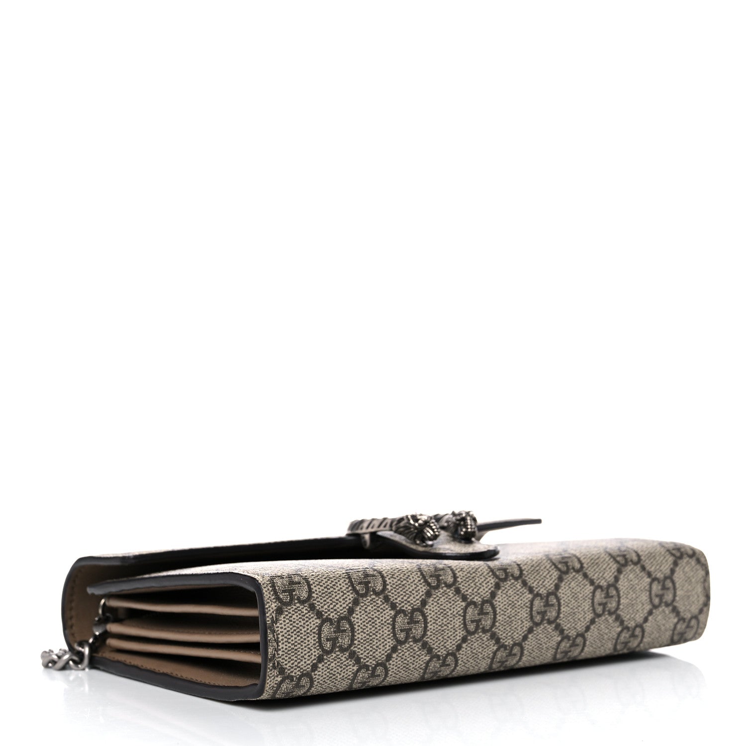 Gucci GG Supreme Monogram Mini Dionysus Chain Wallet Beige Taupe 4 of 13
