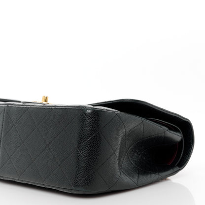 Chanel Caviar Quilted Jumbo Double Flap Black 12 of 14