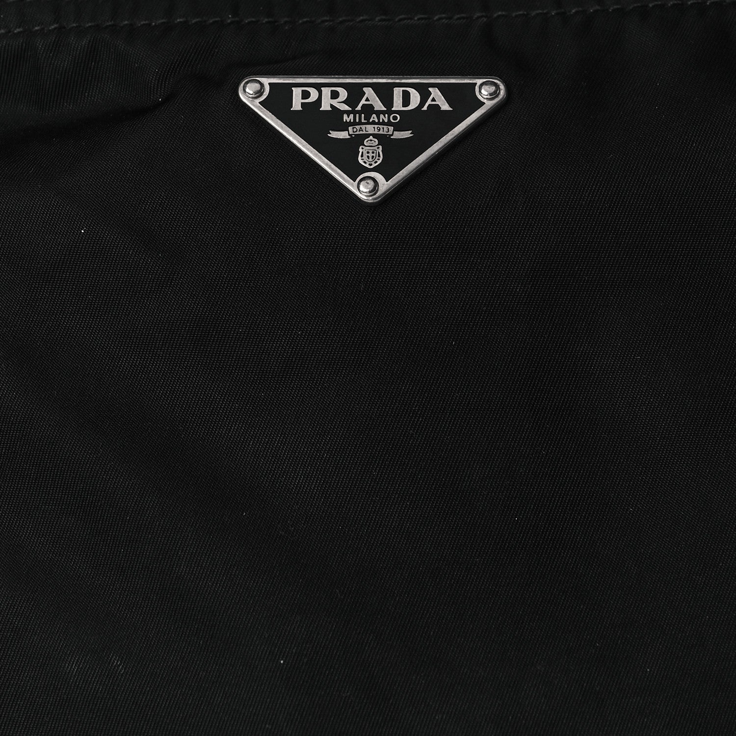 Prada Nylon Vela Flat Messenger Bag Black 7 of 13