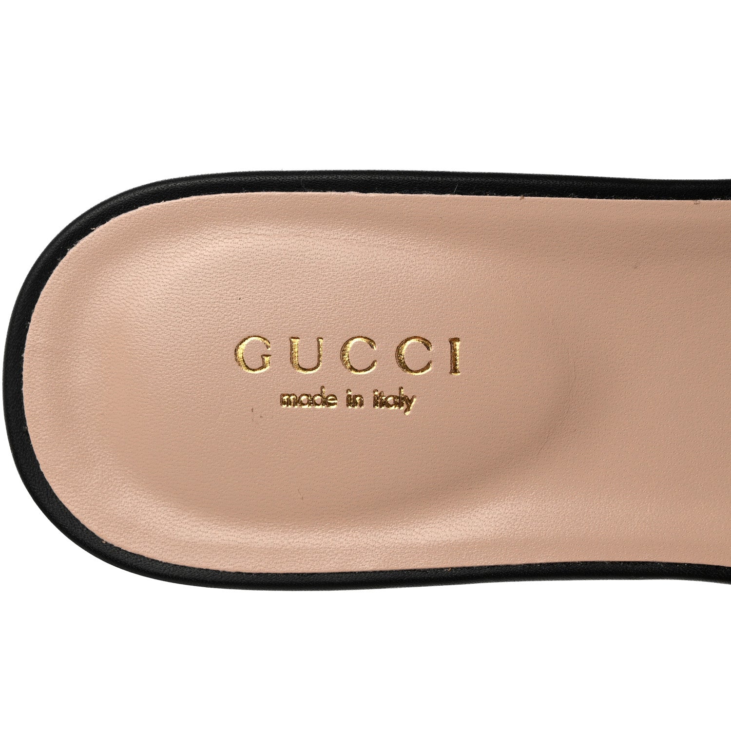 Gucci Cosmos Softy Calfskin Interlocking G Cut Out Slide Sandals 36.5 Black 7 of 8