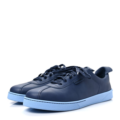 Chanel Calfskin Mens Sneakers 46 Navy 3 of 9