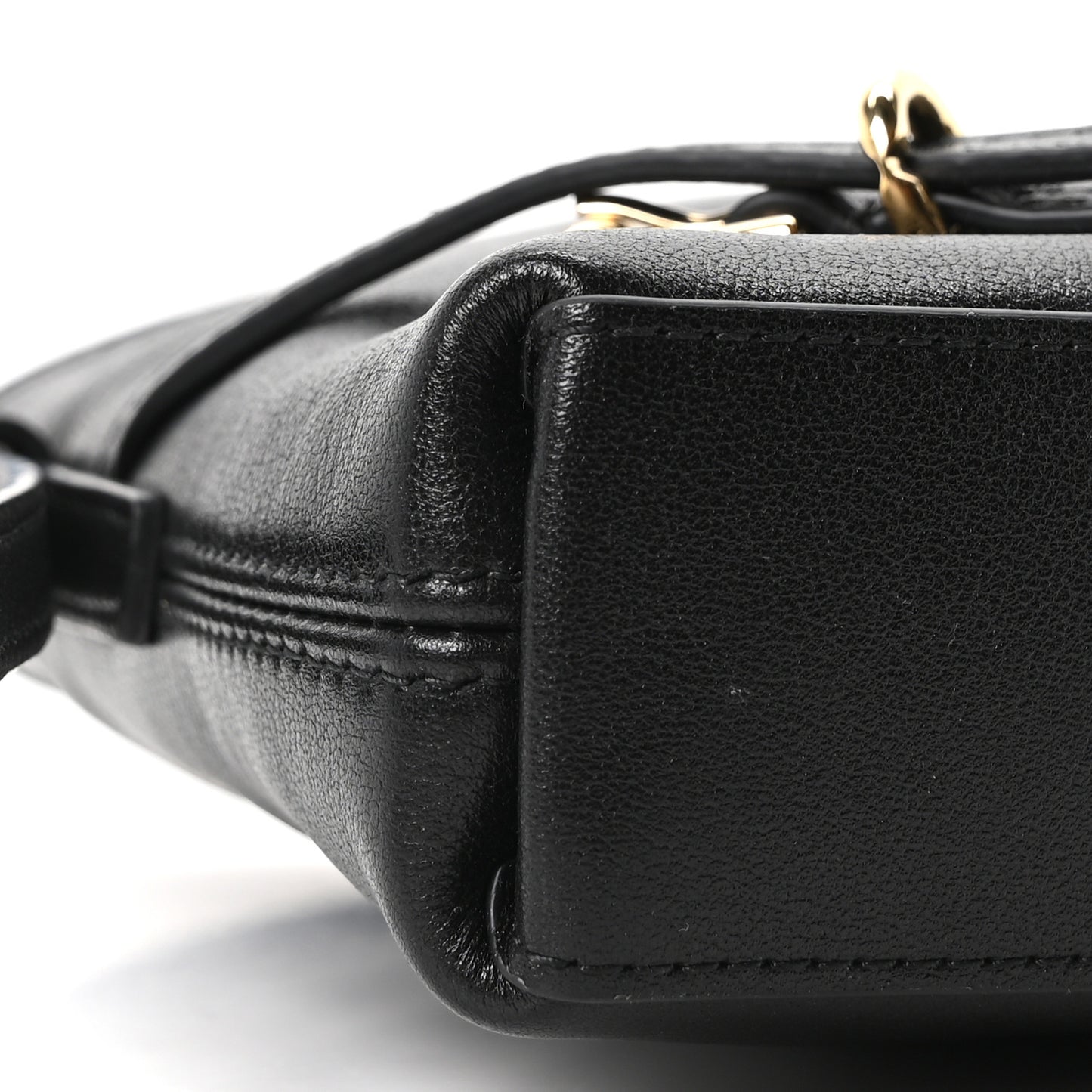 Tumbled Calfskin Nano Voyou Bag Black