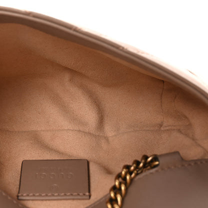 Gucci Calfskin Matelasse Super Mini GG Marmont Shoulder Bag Porcelain Rose 5 of 10