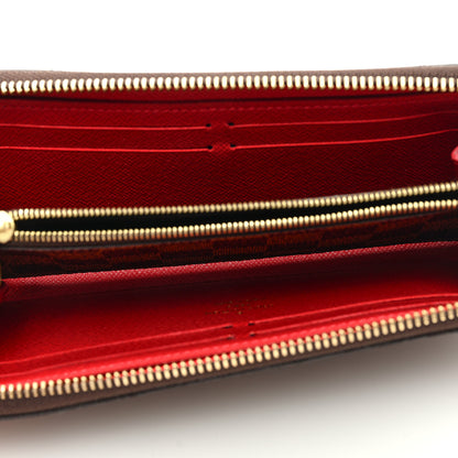 Louis Vuitton Damier Ebene Clemence Wallet Cherry 5 of 6