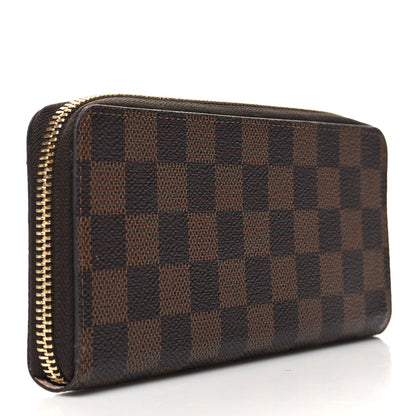 Louis Vuitton Damier Ebene Clemence Wallet Rose Ballerine 3 of 9