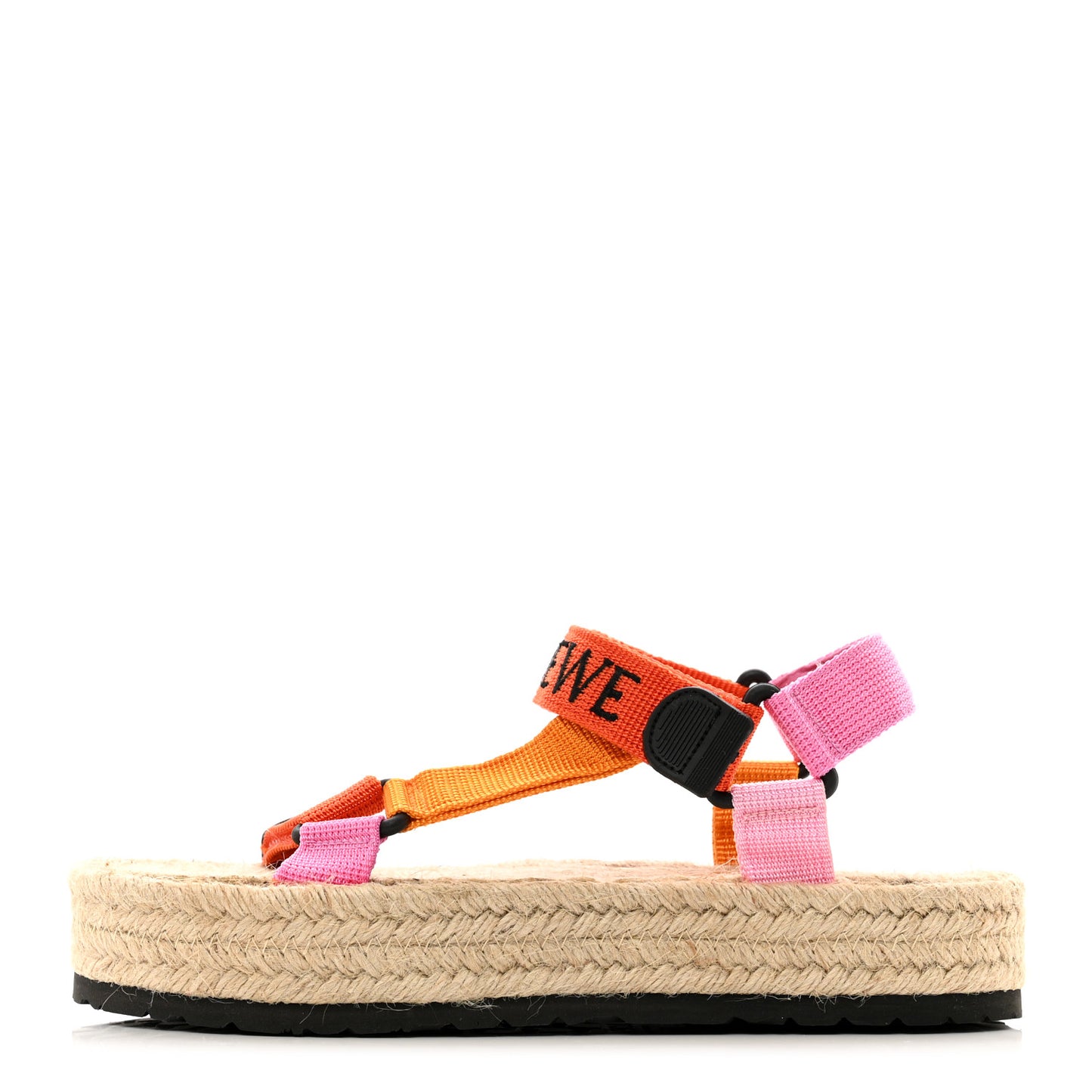 Raffia Paula's Ibiza Strappy Espadrille Sandals 38 Orange Multicolor