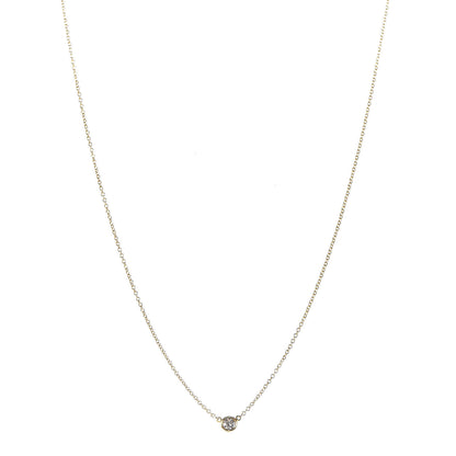 Tiffany 18K Yellow Gold Diamond .12ct Elsa Peretti Diamonds by the Yard Pendant Necklace 1 of 7