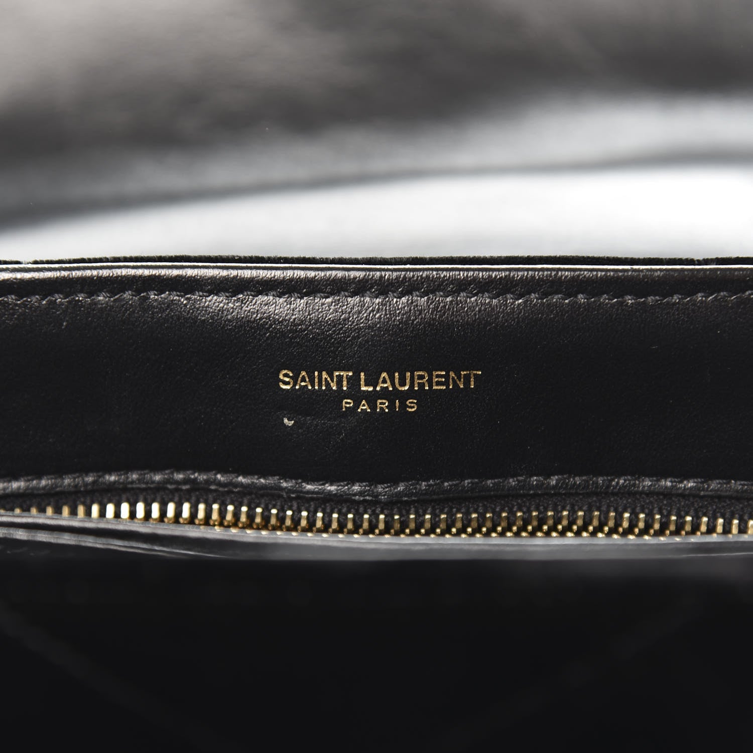 Saint Laurent Velvet Y Quilted Monogram Toy Loulou Chain Satchel French Black 6 of 10