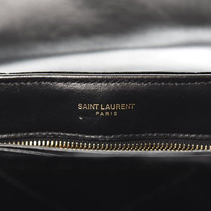 Saint Laurent Velvet Y Quilted Monogram Toy Loulou Chain Satchel French Black 6 of 10