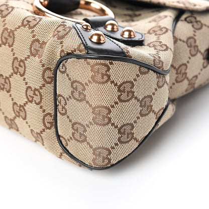 Gucci Monogram Horsebit Web Flap Bag Brown Purple 8 of 9