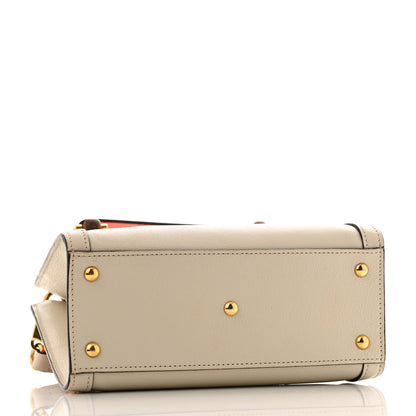 Gucci Wonka Grain Calfskin Mini Diana Tote Bag Mystic White Orange Fluo 4 of 13