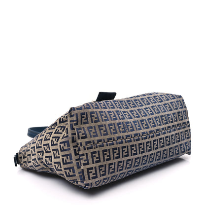 Fendi Zucchino Shoulder Bag Blue 4 of 12