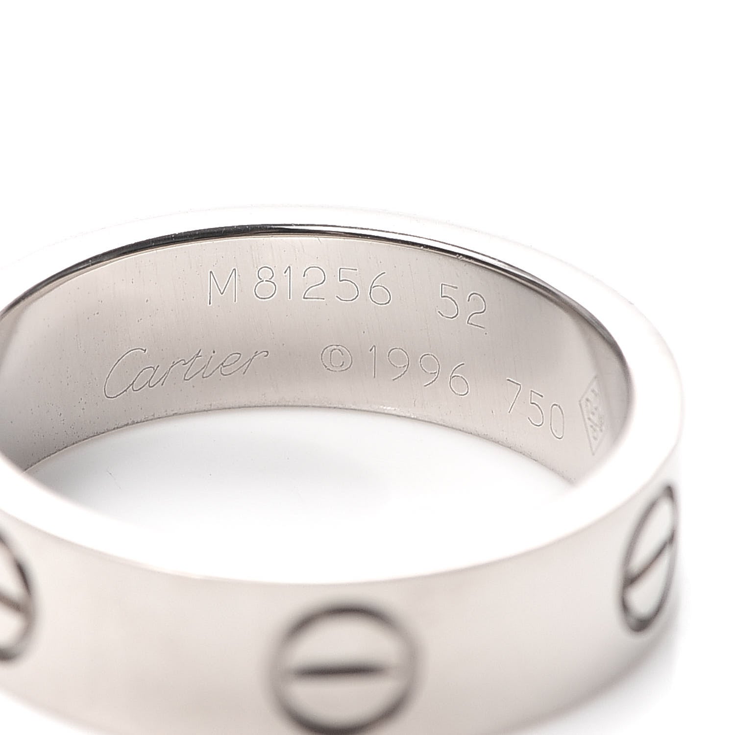 Cartier 18K White Gold 5.5mm LOVE Ring 52 6 4 of 4