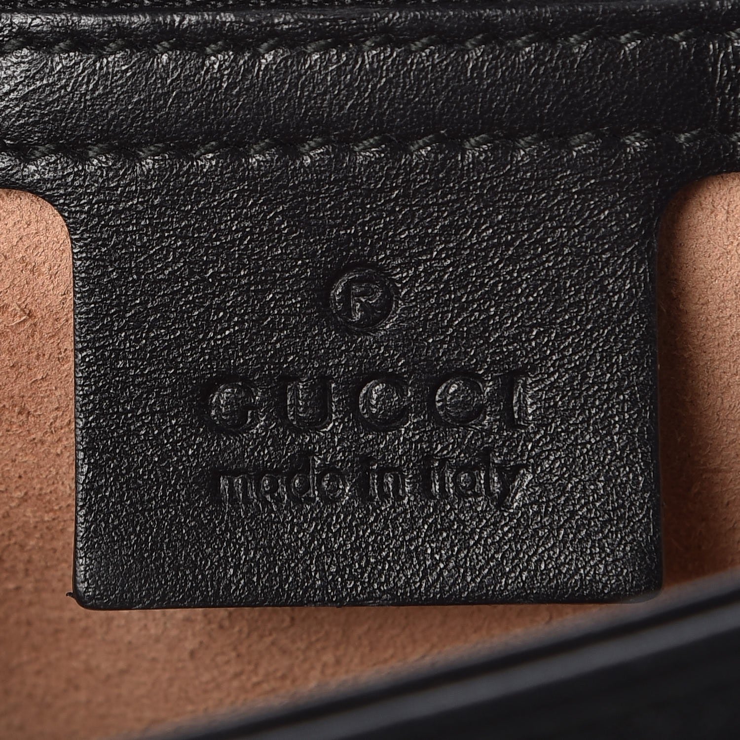 Gucci Calfskin Matelasse Medium GG Marmont Shoulder Bag Black 6 of 7