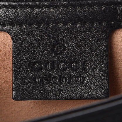 Gucci Calfskin Matelasse Medium GG Marmont Shoulder Bag Black 6 of 7