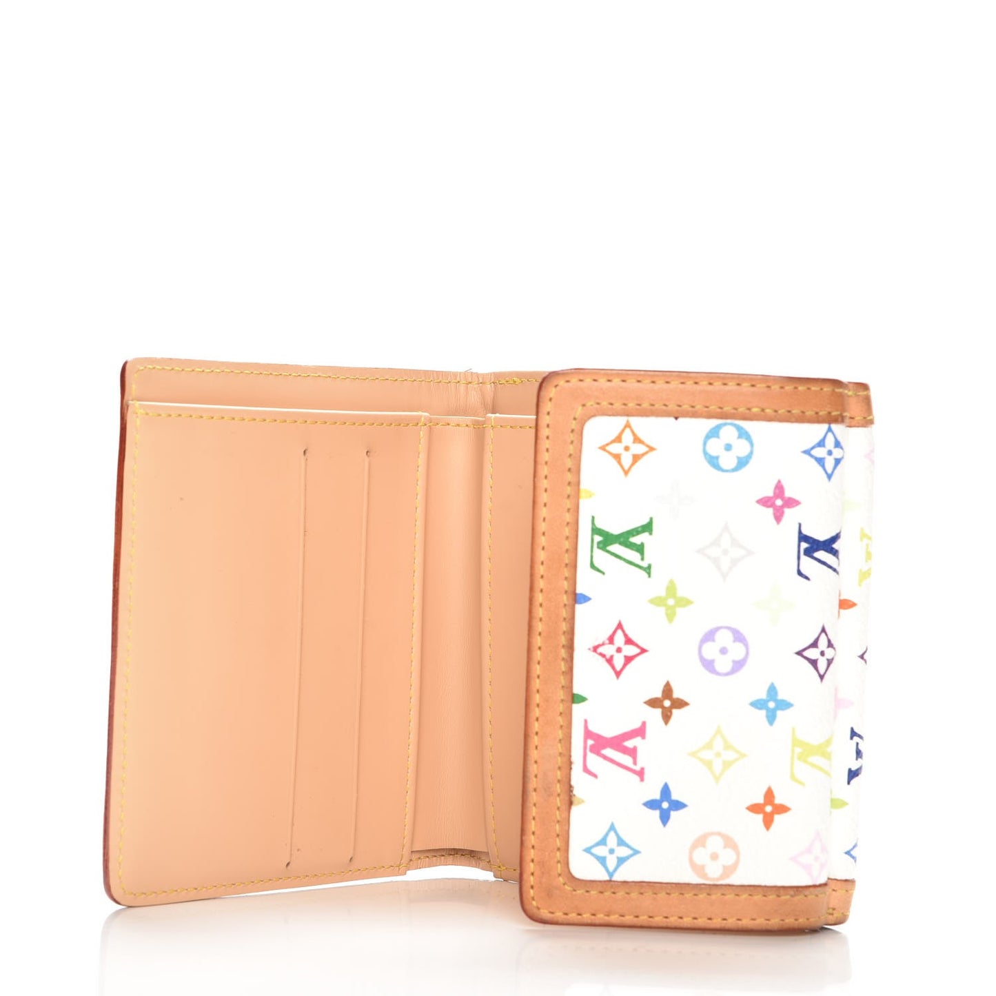 Monogram Multicolor Porte-Monnaie Billets Wallet White