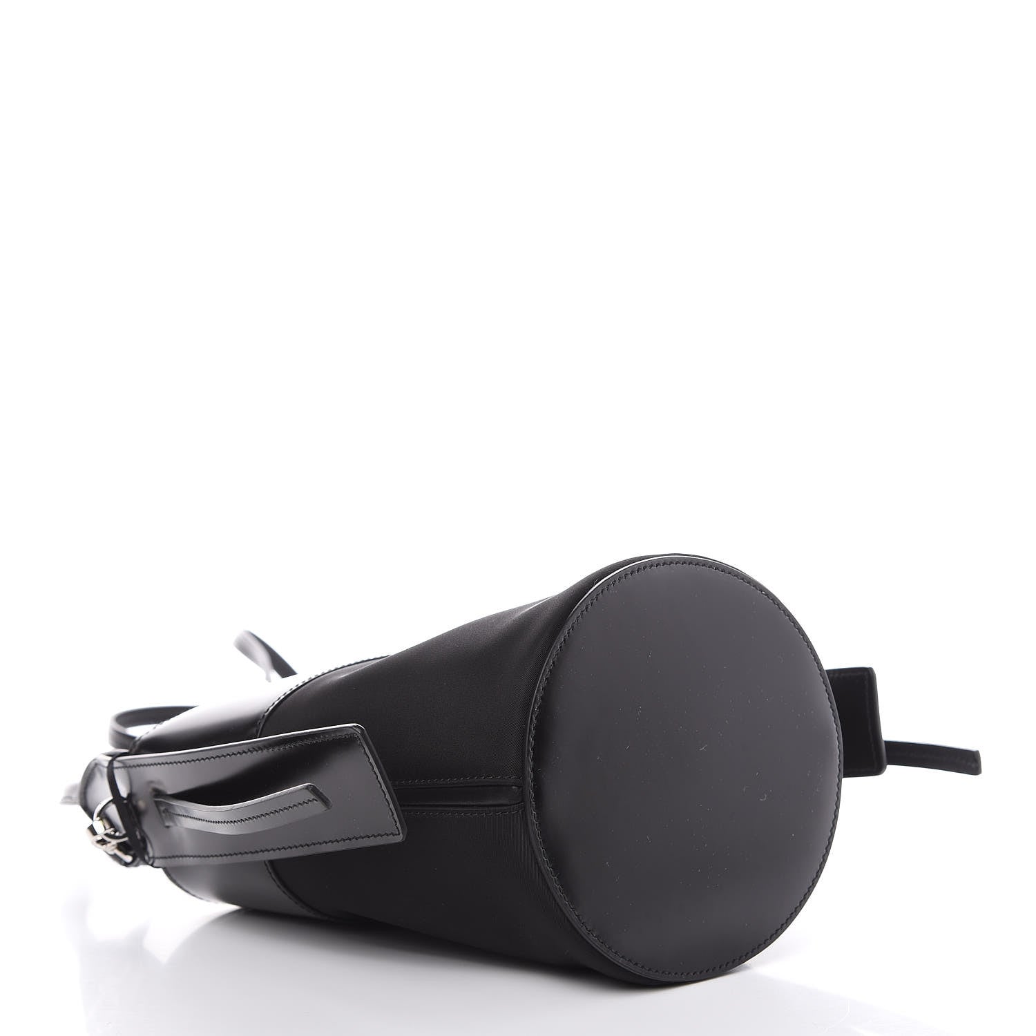 Prada Tessuto Spazzolato Ouverture Bucket Bag Black 5 of 10