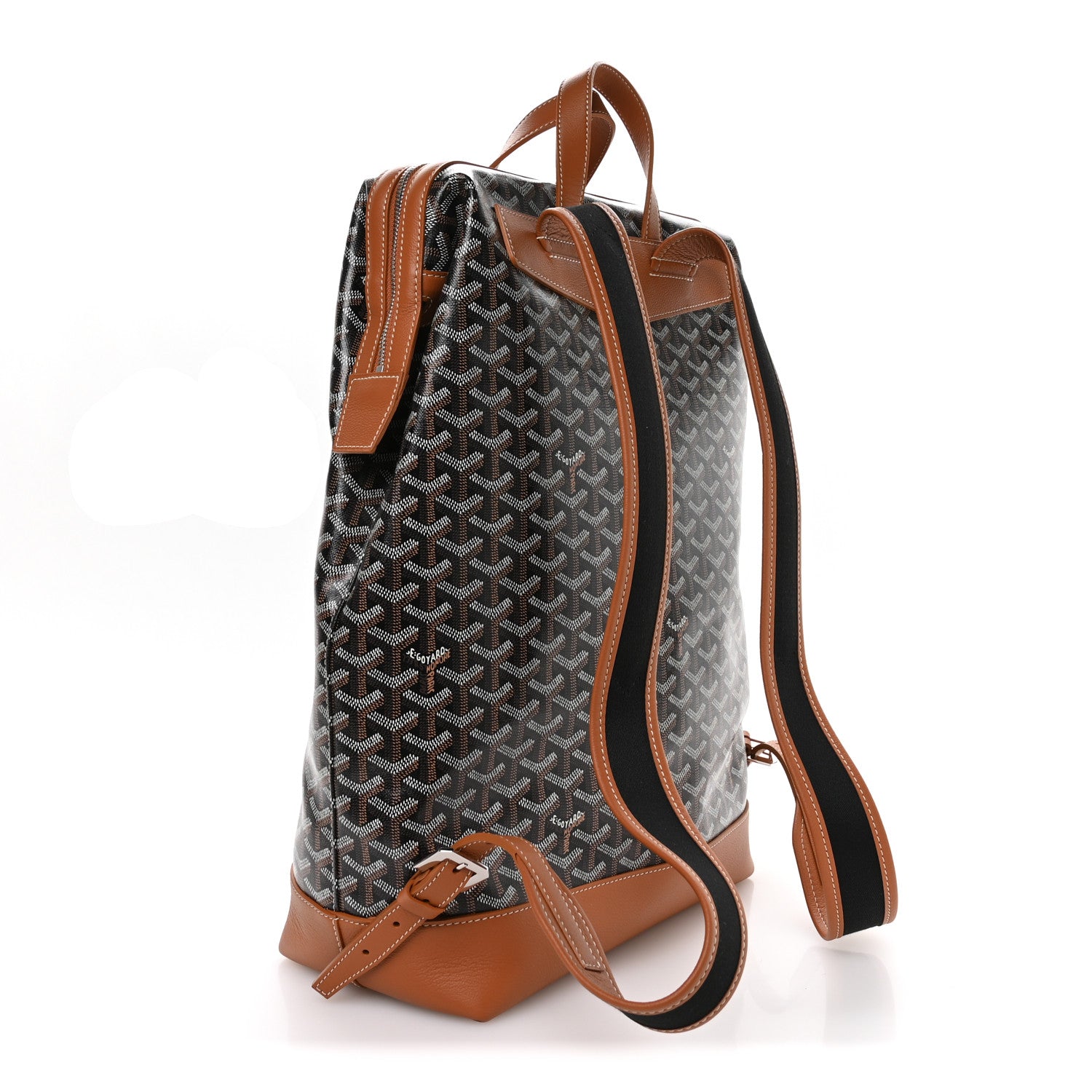 Goyard Goyardine Calfskin Cisalpin Backpack Black Gold 3 of 9