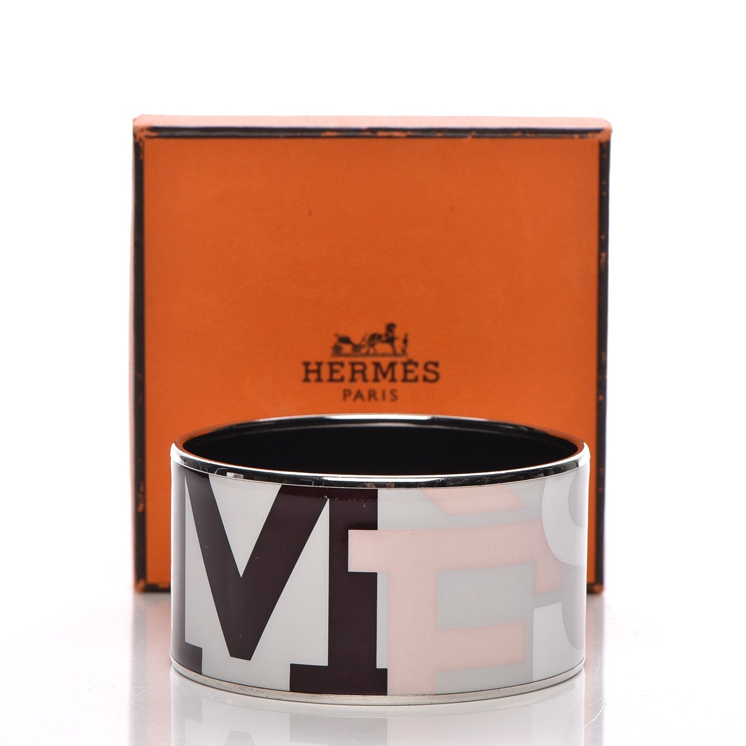 Hermes Enamel Printed Extra Wide Capitales Bracelet 70 7 of 7