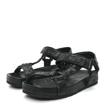 Bottega Veneta Nappa Intrecciato Trip Sandals 36 Black 4 of 8