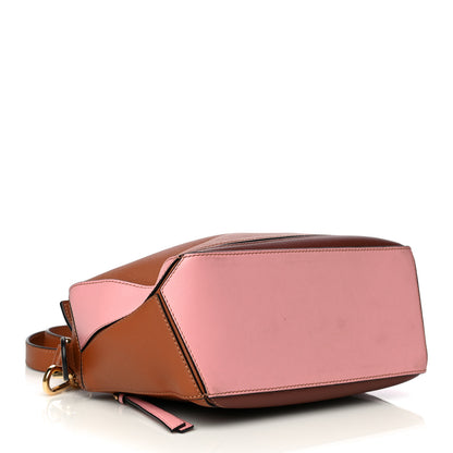 Loewe Calfskin Small Puzzle Bag Tan Medium Pink 4 of 25