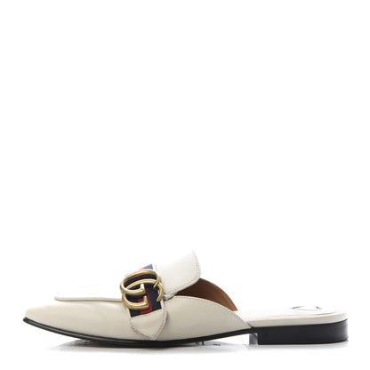 Gucci Calfskin Web Womens Peyton GG Slippers 35 Mystic White 1 of 11