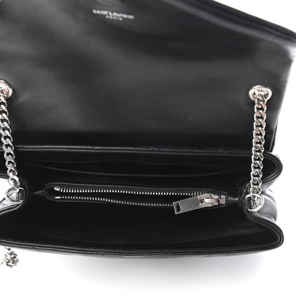 Saint Laurent Calfskin Y Quilted Monogram Small Loulou Chain Satchel Black 5 of 10