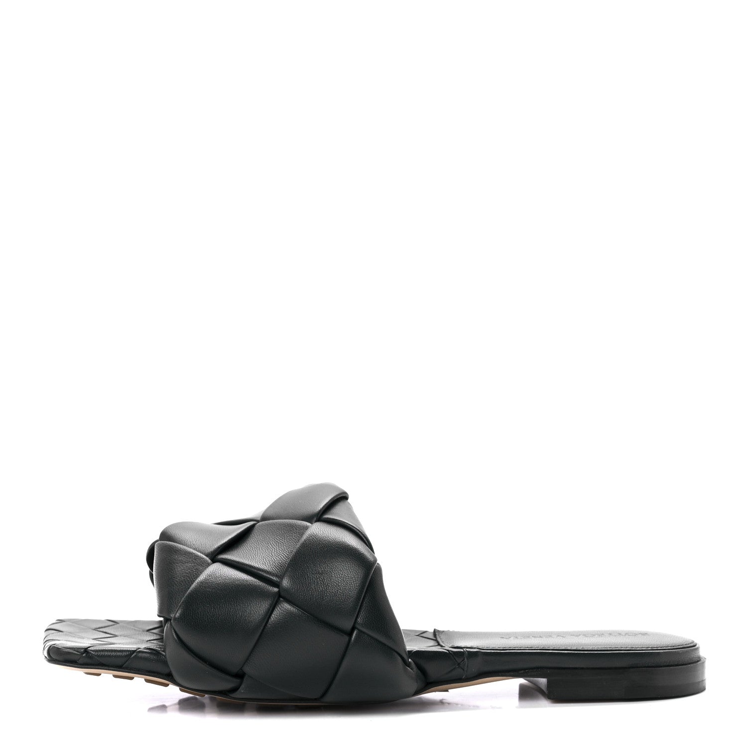 Bottega Veneta Nappa Maxi Intrecciato Lido Flat Sandals 36.5 Inkwell 1 of 7