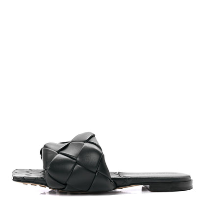 Bottega Veneta Nappa Maxi Intrecciato Lido Flat Sandals 36.5 Inkwell 1 of 7