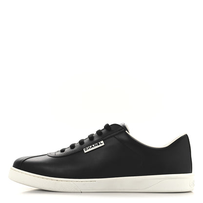 Chanel Calfskin CC Mens Sneakers 44 Black 1 of 8