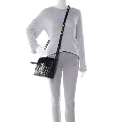 3.1 Phillip Lim 3.1 Calfskin Fur Mini Studded Satchel Black 2 of 10