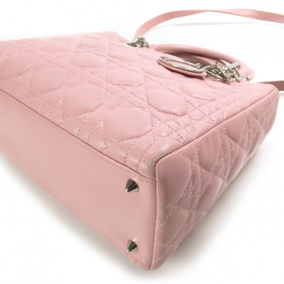 Lambskin Cannage Lady Dior Pink