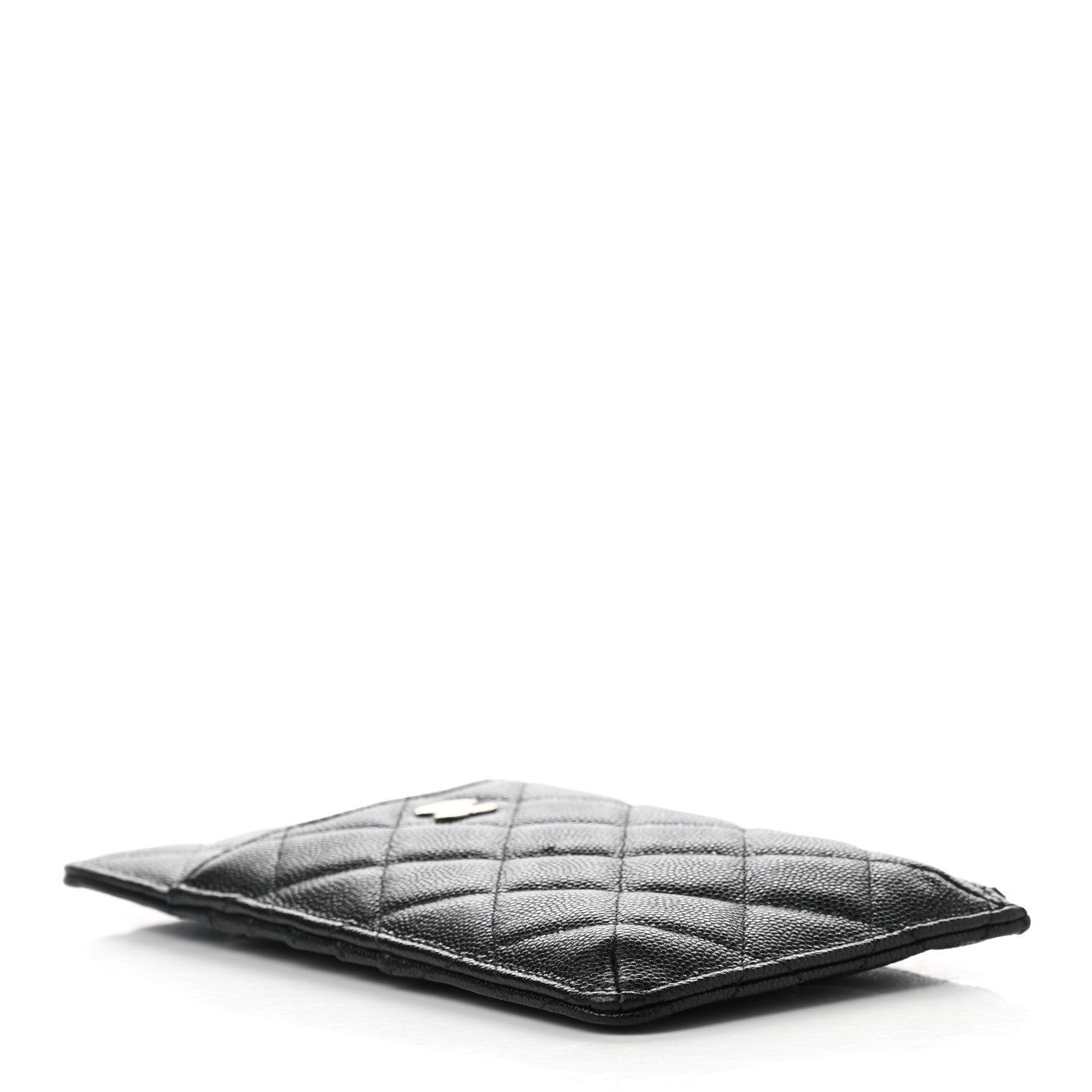 Chanel Caviar Quilted Classic Flat Wallet Pouch Black 4 of 7
