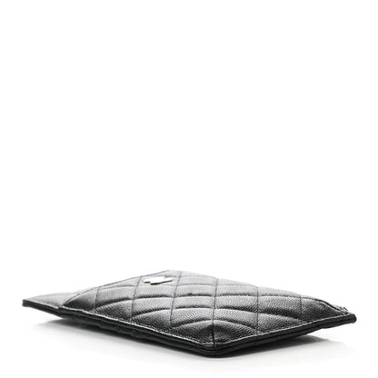 Chanel Caviar Quilted Classic Flat Wallet Pouch Black 4 of 7
