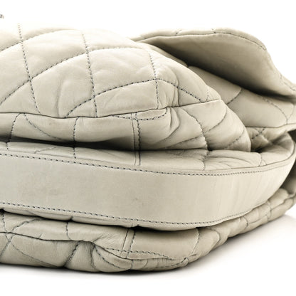 Chanel Lambskin Maxi Quilted Chanel 3 Flap Bag Grey 12 of 25