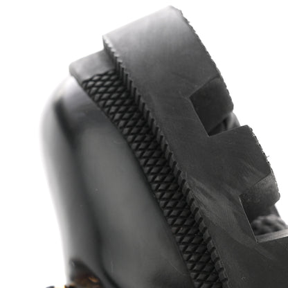Gucci Calfskin Sylvie Web Womens Lace Up Combat Boots 38 Black 11 of 11