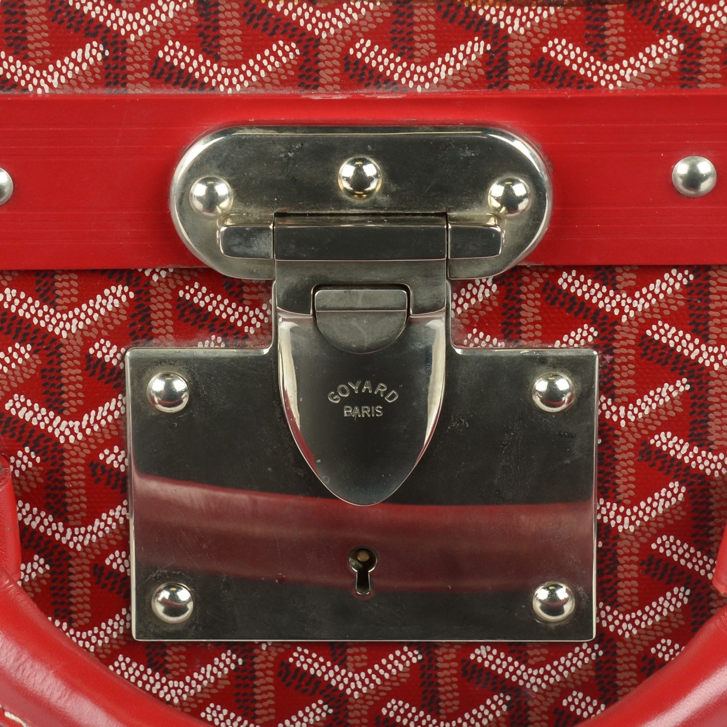 Goyardine Valise Palace 55 Travel Trunk Red