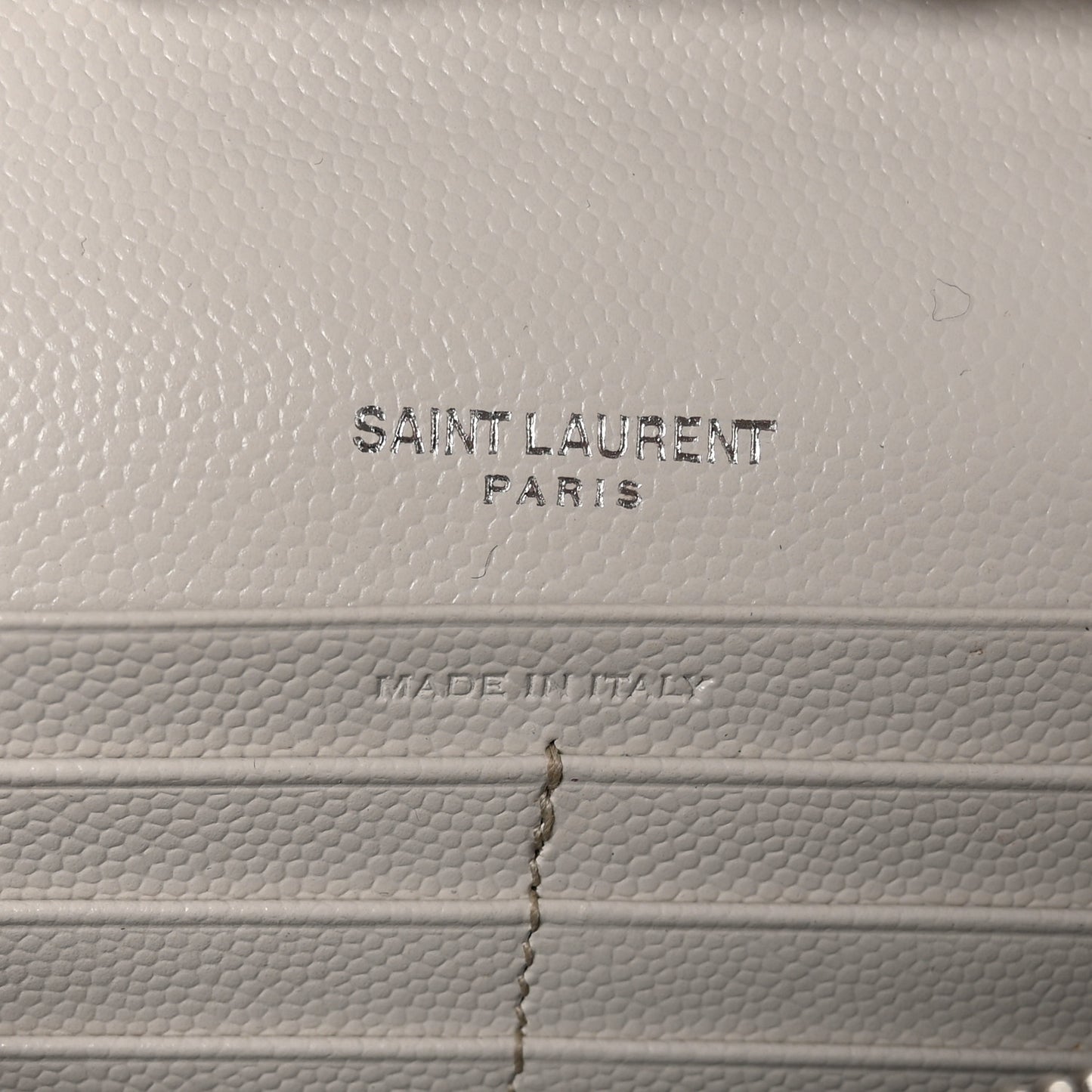 Grain De Poudre Matelasse Chevron Monogram Chain Wallet Crema Soft