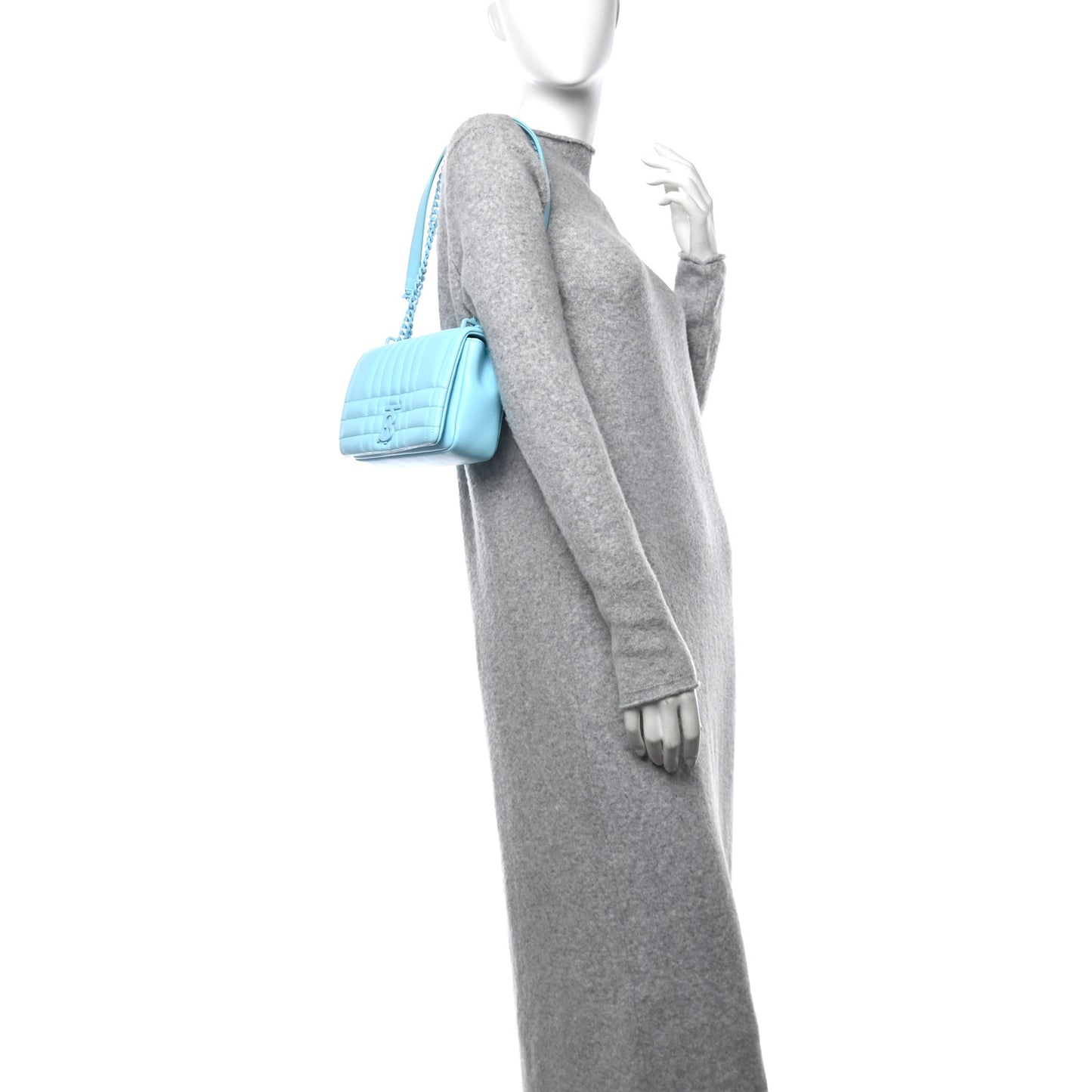 Lambskin Quilted Small Lola Bag Cool Sky Blue