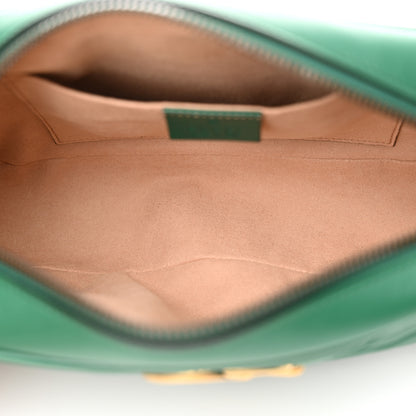 Gucci Calfskin Matelasse Small GG Marmont Chain Shoulder Bag Emerald Green 5 of 13