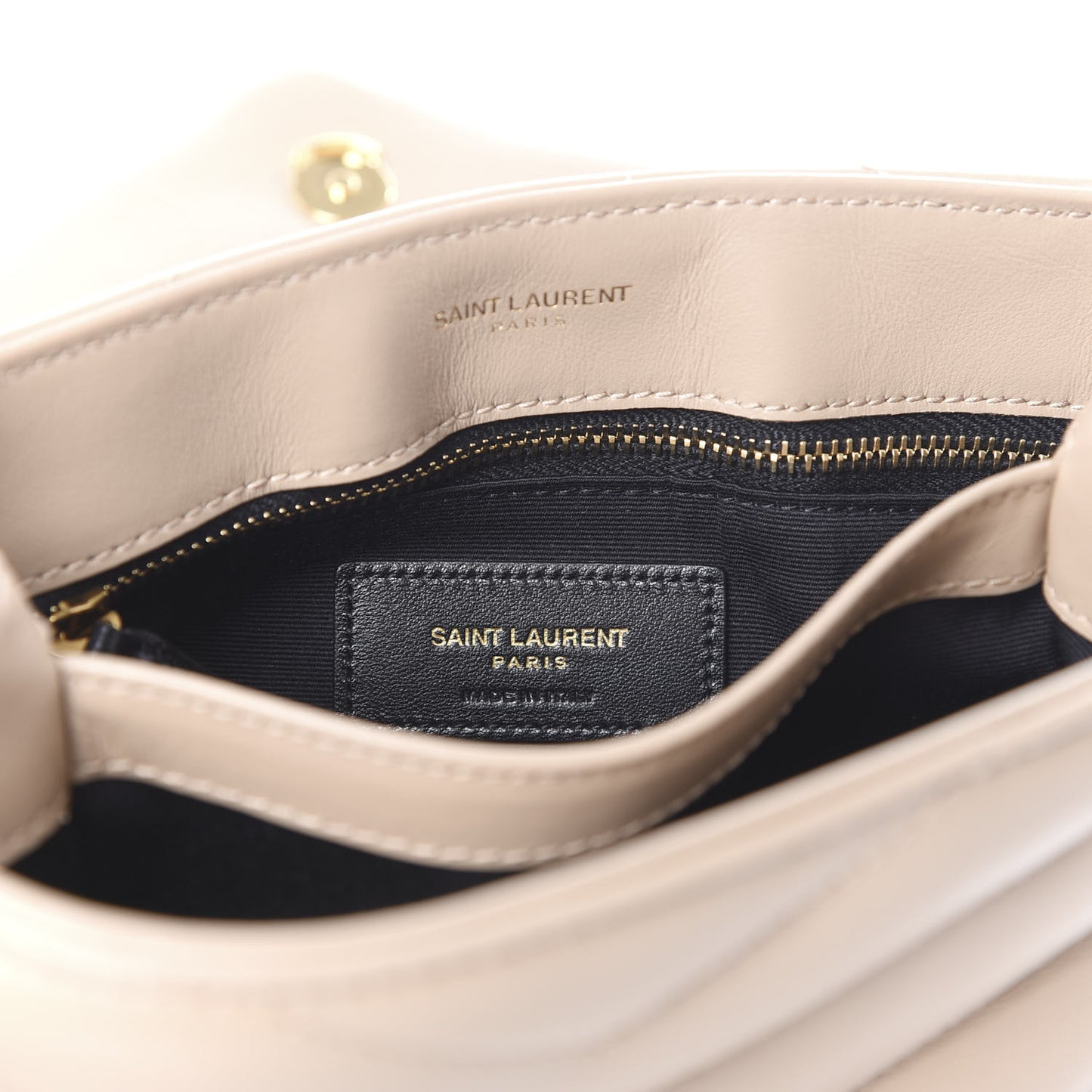 Calfskin Y Quilted Monogram Toy Loulou Crossbody Bag Dark Beige