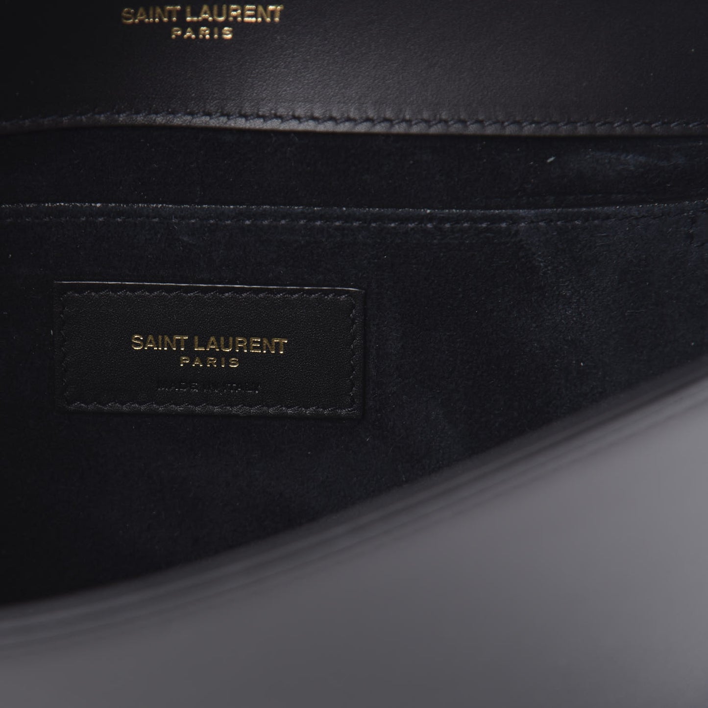 Calfskin Small Classic Monogram Kate Tassel Satchel Black