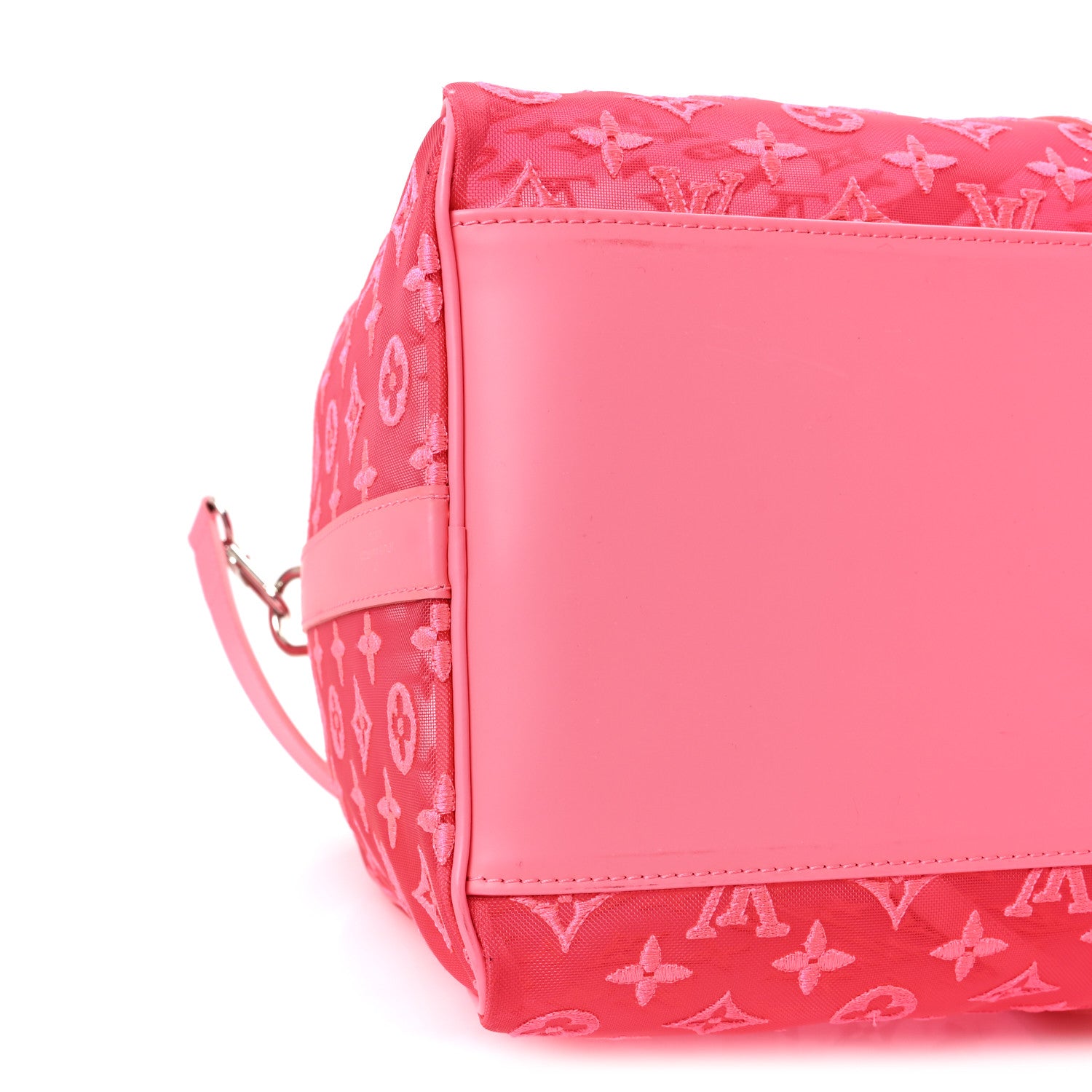 Louis Vuitton Monogram Fluo See Through Keepall Bandouliere 50 Rose 7 of 8