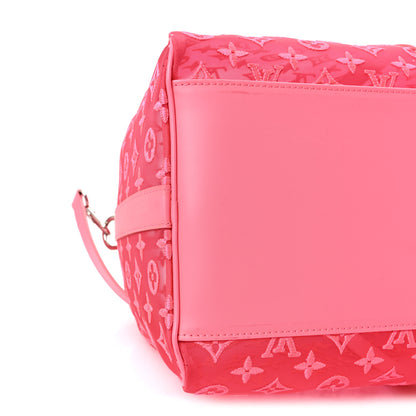 Louis Vuitton Monogram Fluo See Through Keepall Bandouliere 50 Rose 7 of 8