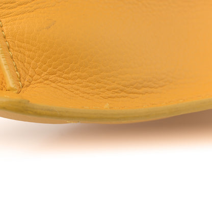 Chanel Caviar Quilted CC Box Flap Yellow 13 of 18