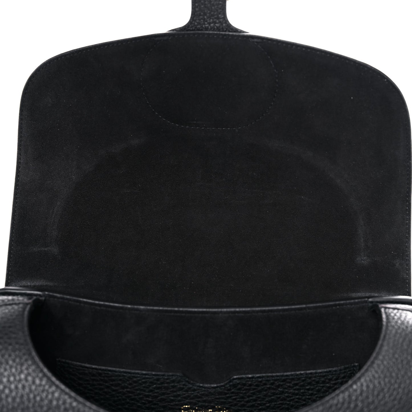Grained Calfskin Large Bobby Flap Black