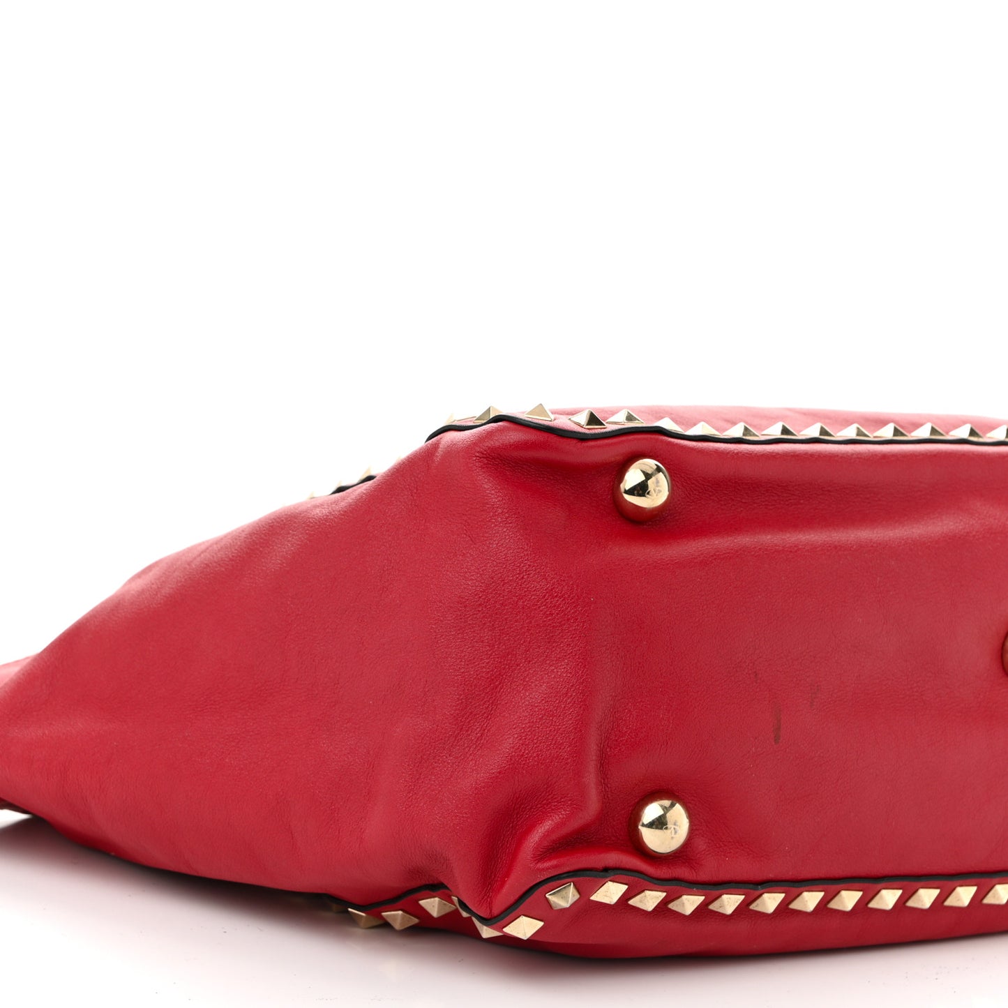 Vitello Medium Rockstud Tote Rosso Valentino