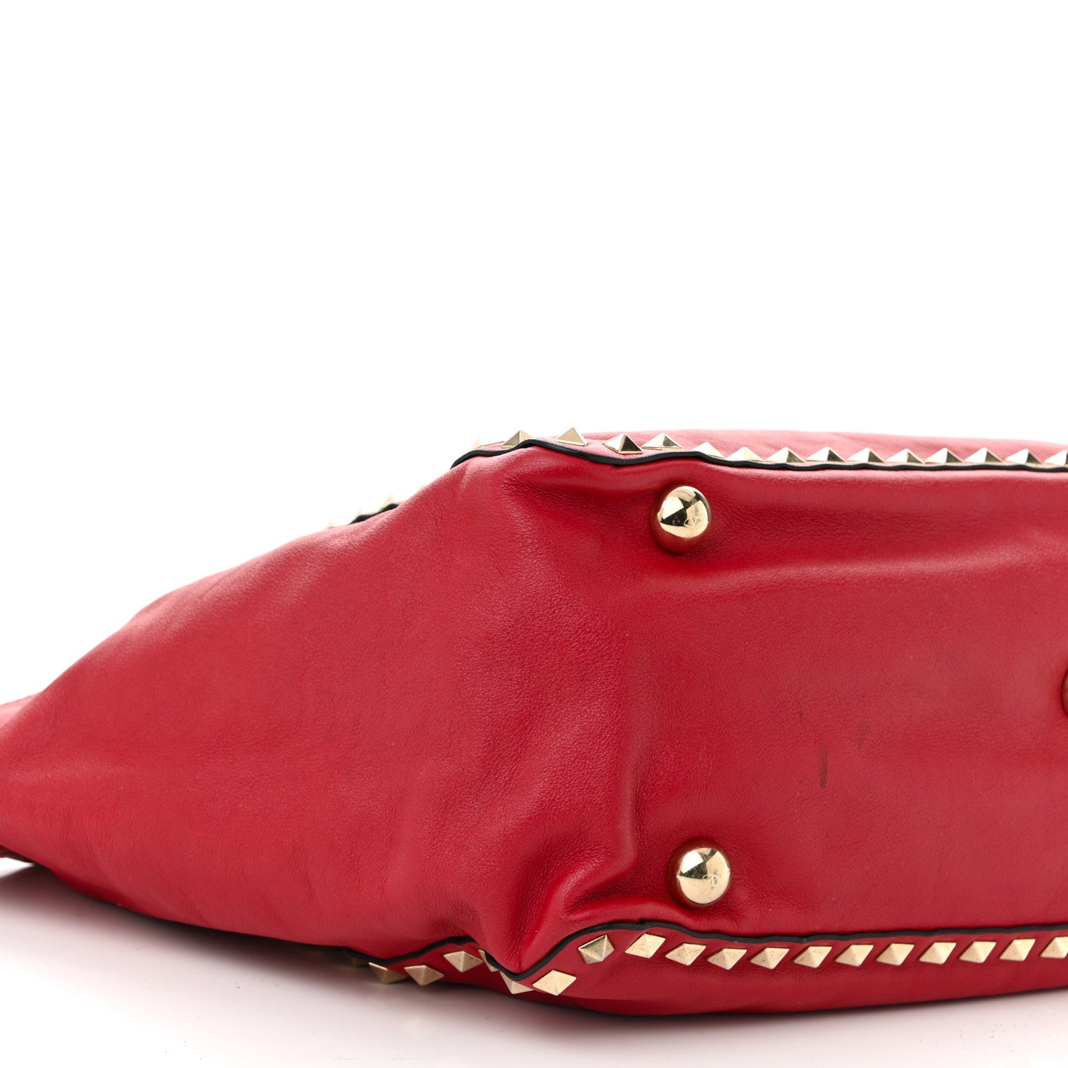 Valentino Garavani Vitello Medium Rockstud Tote Rosso Valentino 8 of 11
